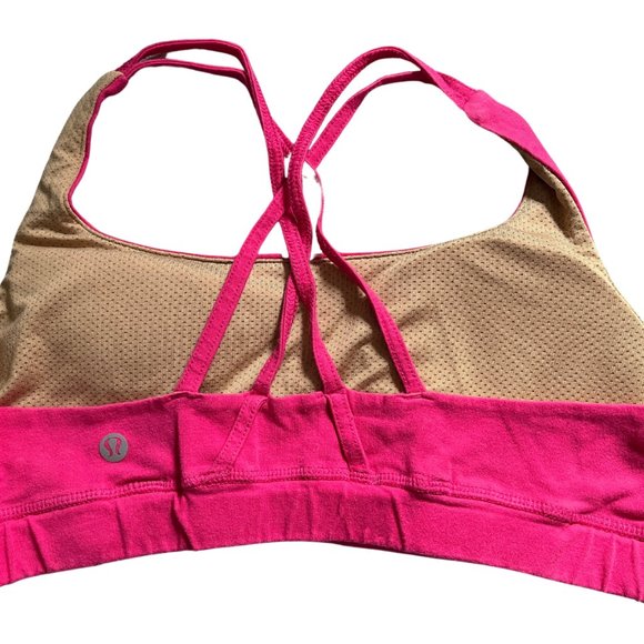 Bright Pink Lululemon Padded Sports Bra - Picture 2 of 2